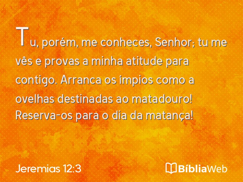 Jeremias 12:3 em imagem para compartilhar