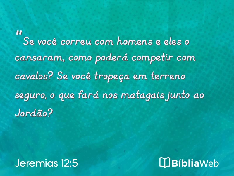 Jeremias 12:5 em imagem para compartilhar