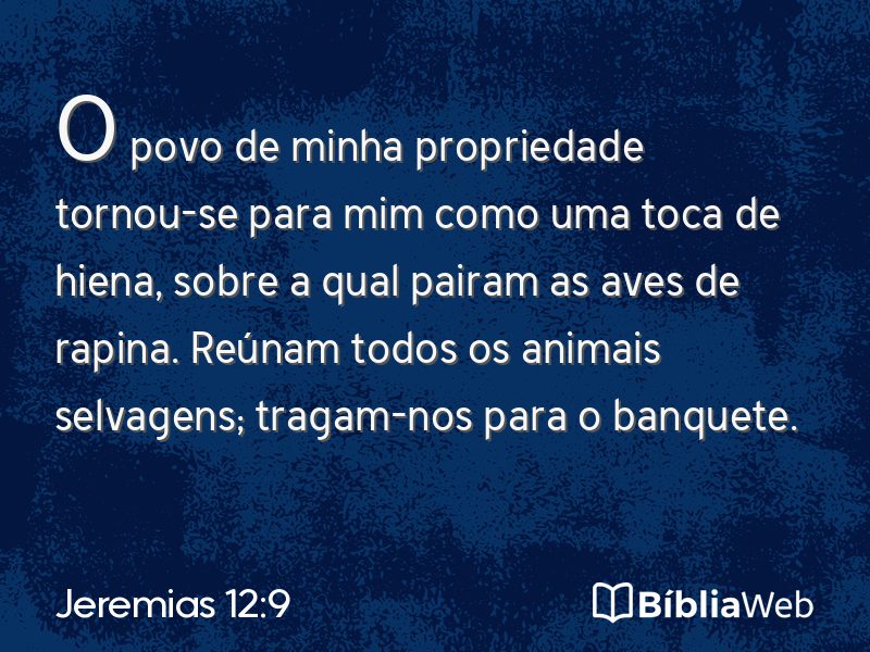 Jeremias 12:9 em imagem para compartilhar