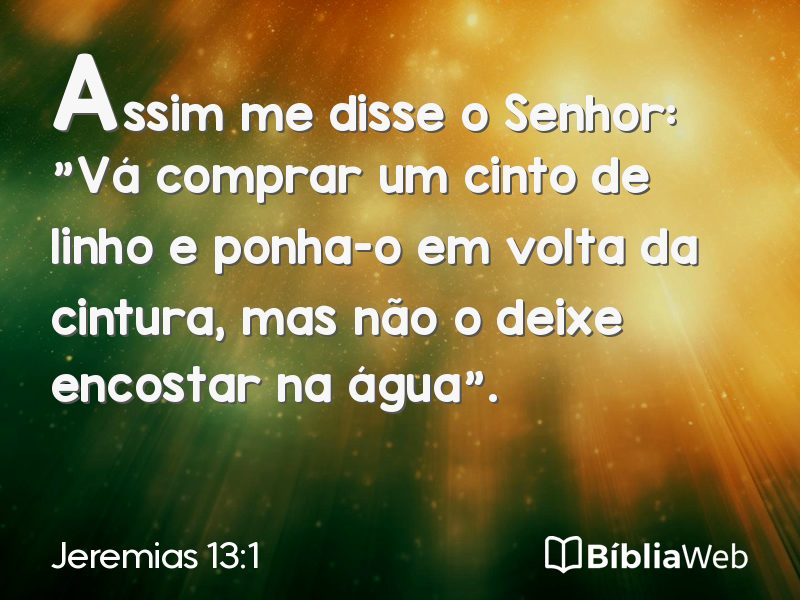 Jeremias 13:1 em imagem para compartilhar