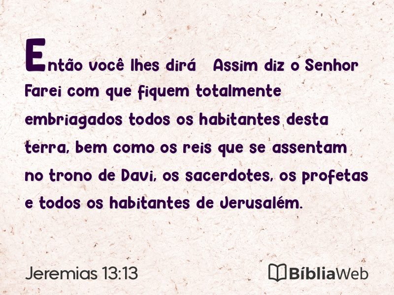 Jeremias 13:13 em imagem para compartilhar