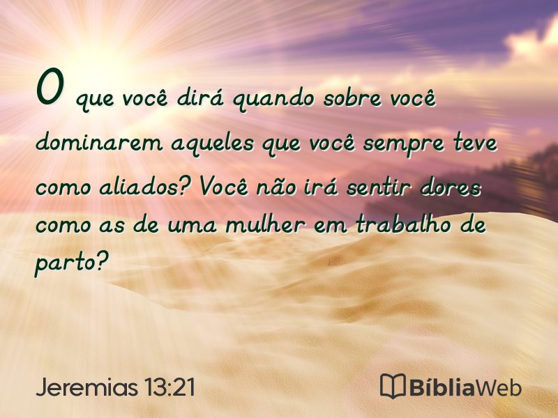 Jeremias 13:21 em imagem para compartilhar