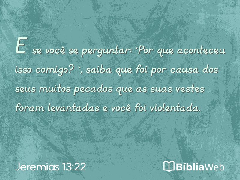 Jeremias 13:22 em imagem para compartilhar