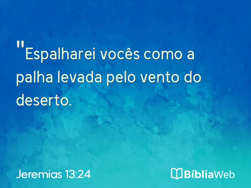 Jeremias 13:24 em imagem para compartilhar