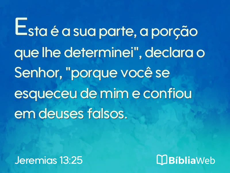 Jeremias 13:25 em imagem para compartilhar