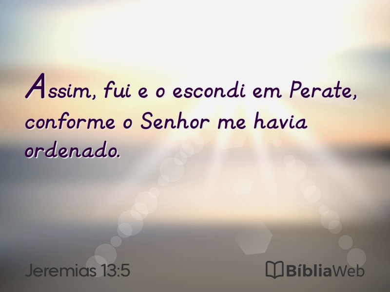 Jeremias 13:5 em imagem para compartilhar
