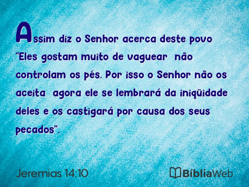 Jeremias 14:10 em imagem para compartilhar