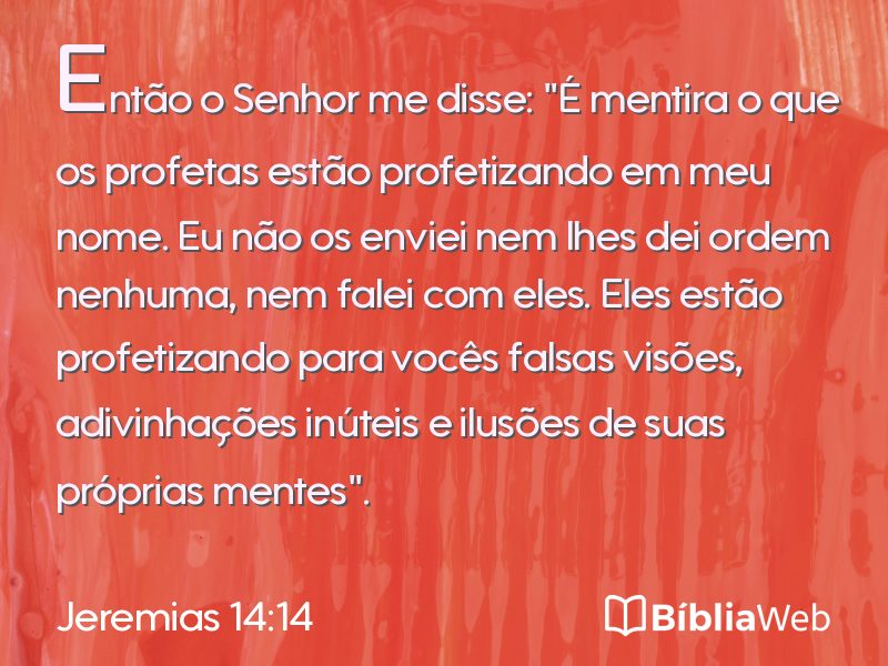 Jeremias 14:14 em imagem para compartilhar