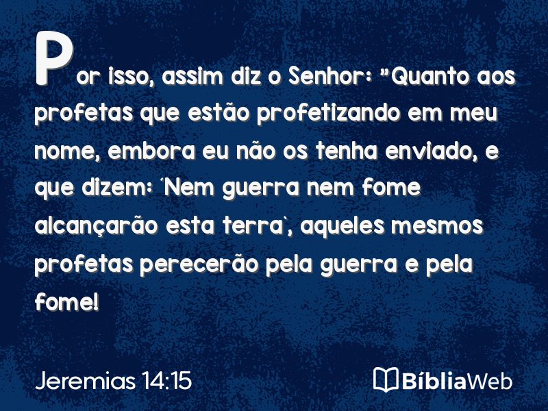 Jeremias 14:15 em imagem para compartilhar