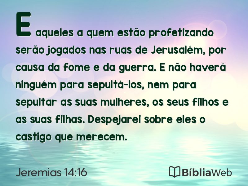 Jeremias 14:16 em imagem para compartilhar