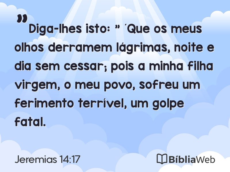 Jeremias 14:17 em imagem para compartilhar