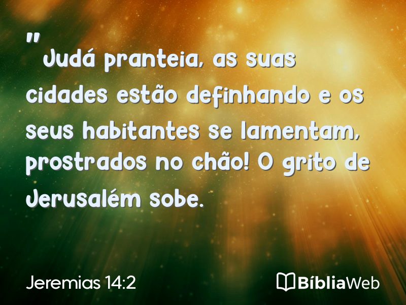 Jeremias 14:2 em imagem para compartilhar