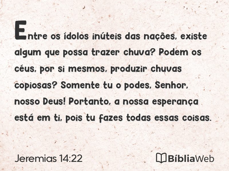 Jeremias 14:22 em imagem para compartilhar