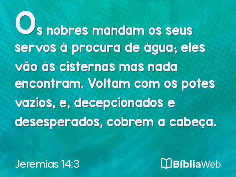Jeremias 14:3 em imagem para compartilhar