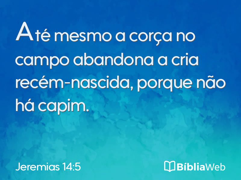 Jeremias 14:5 em imagem para compartilhar