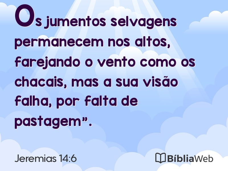 Jeremias 14:6 em imagem para compartilhar