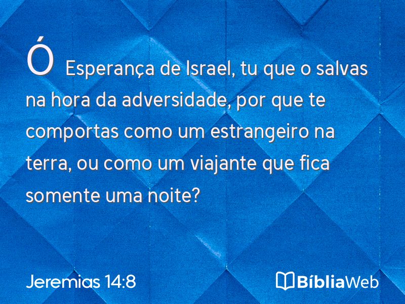 Jeremias 14:8 em imagem para compartilhar