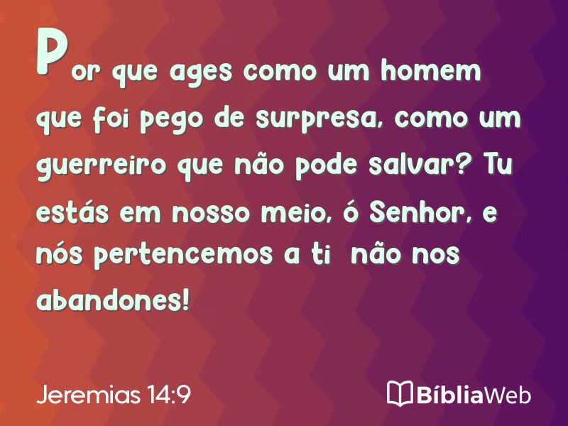 Jeremias 14:9 em imagem para compartilhar