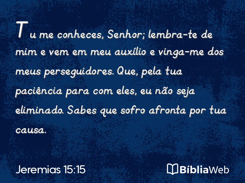 Jeremias 15:15 em imagem para compartilhar