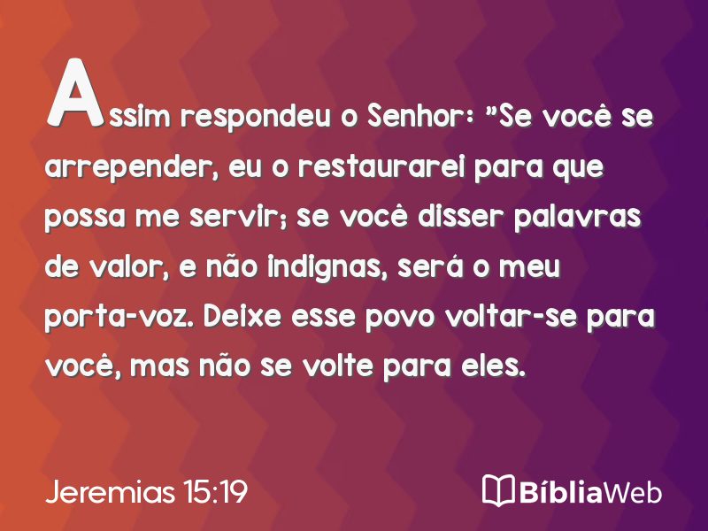 Jeremias 15:19 em imagem para compartilhar