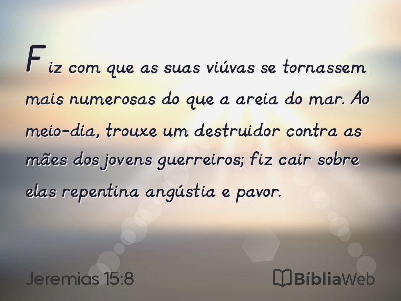 Jeremias 15:8 em imagem para compartilhar