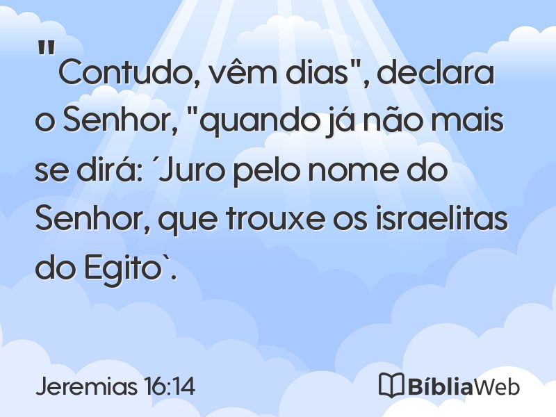 Jeremias 16:14 em imagem para compartilhar