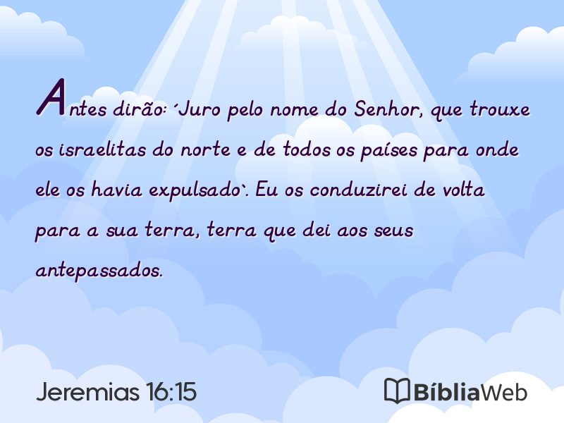 Jeremias 16:15 em imagem para compartilhar