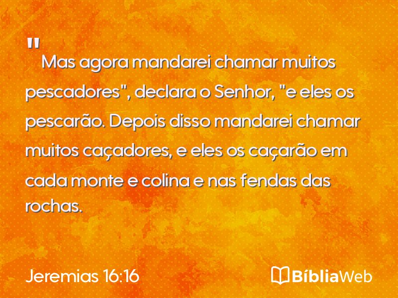 Jeremias 16:16 em imagem para compartilhar