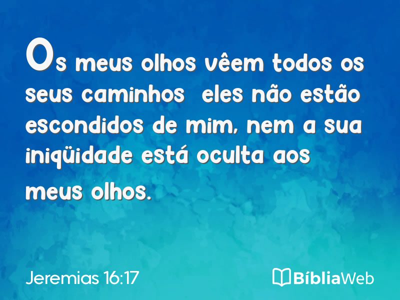 Jeremias 16:17 em imagem para compartilhar