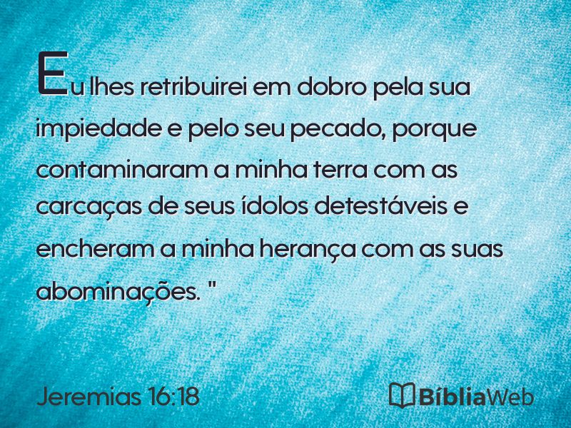 Jeremias 16:18 em imagem para compartilhar