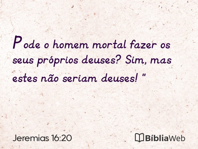 Jeremias 16:20 em imagem para compartilhar