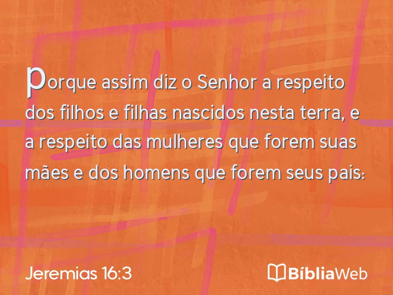 Jeremias 16:3 em imagem para compartilhar