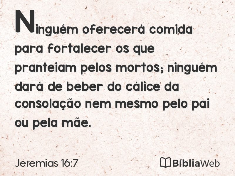 Jeremias 16:7 em imagem para compartilhar