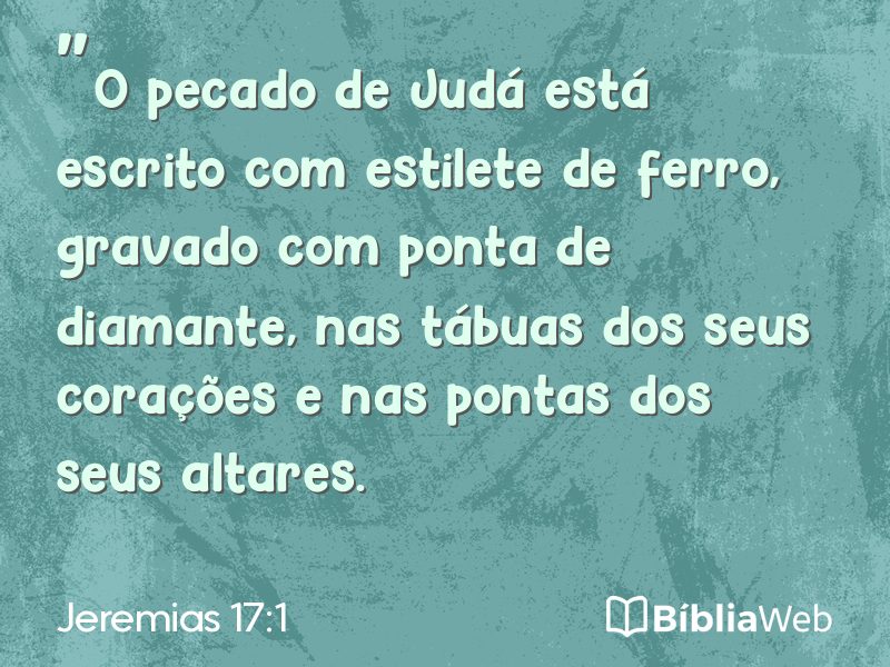 Jeremias 17:1 em imagem para compartilhar