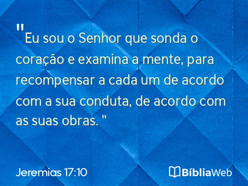 Jeremias 17:10 em imagem para compartilhar