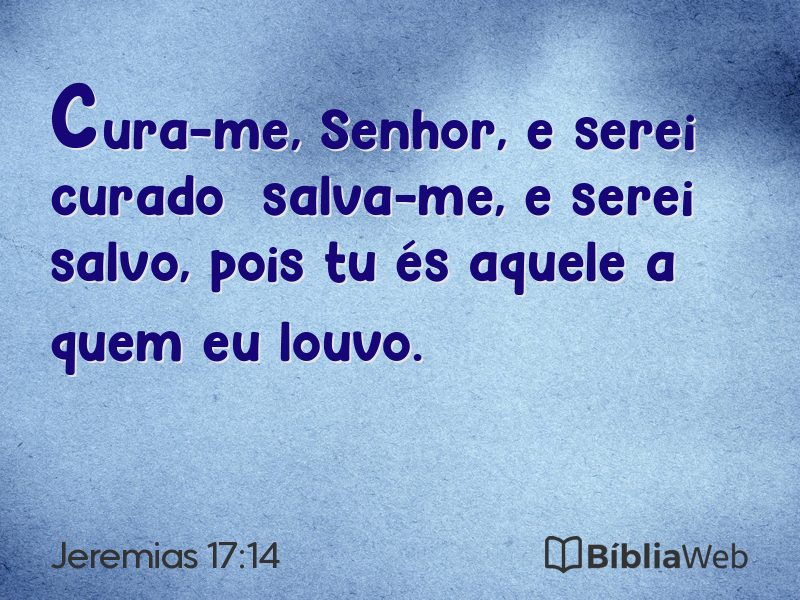 Jeremias 17:14 em imagem para compartilhar