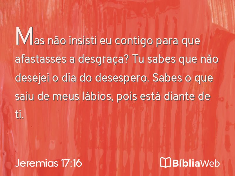 Jeremias 17:16 em imagem para compartilhar