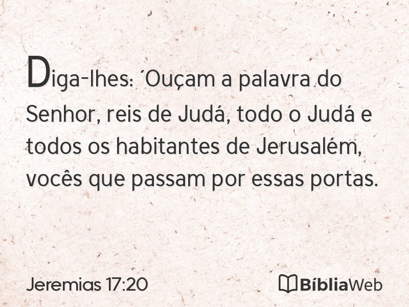 Jeremias 17:20 em imagem para compartilhar