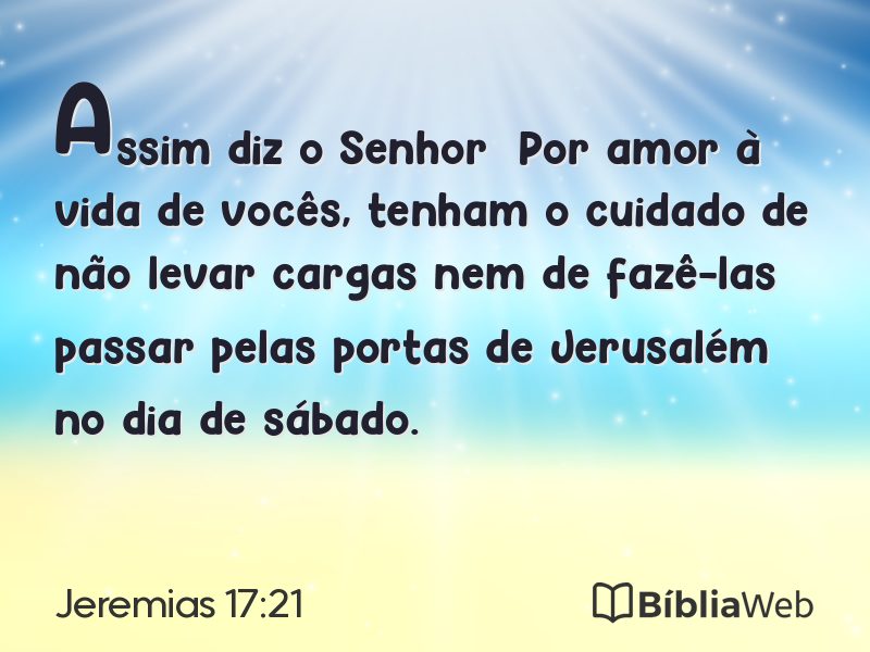 Jeremias 17:21 em imagem para compartilhar