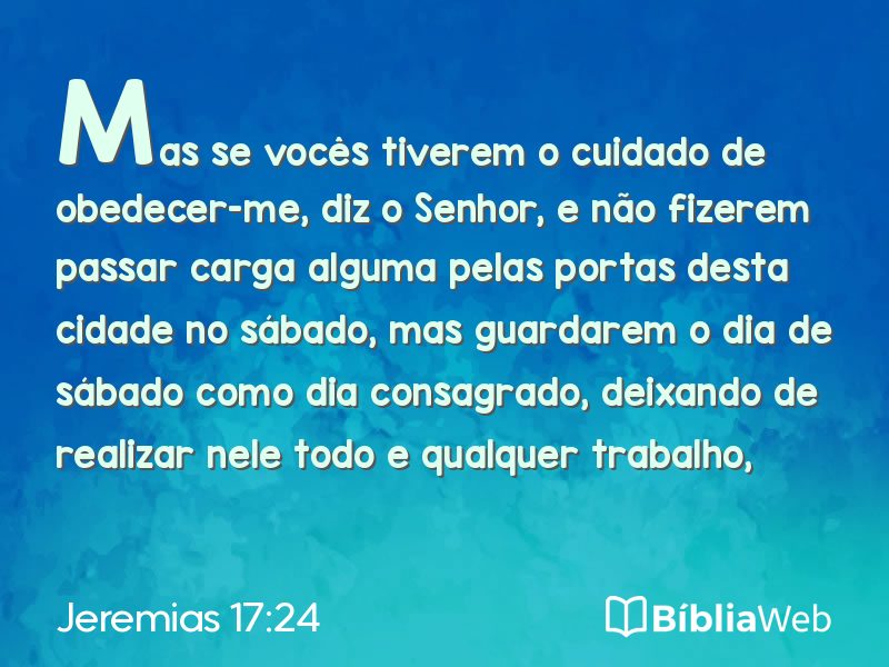 Jeremias 17:24 em imagem para compartilhar