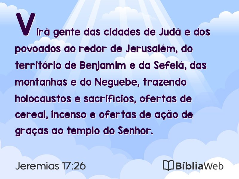 Jeremias 17:26 em imagem para compartilhar