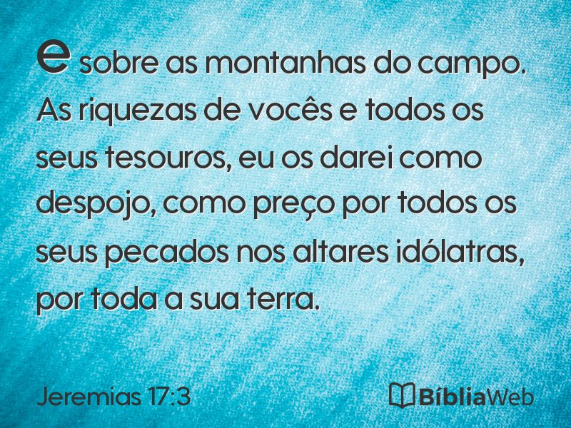 Jeremias 17:3 em imagem para compartilhar