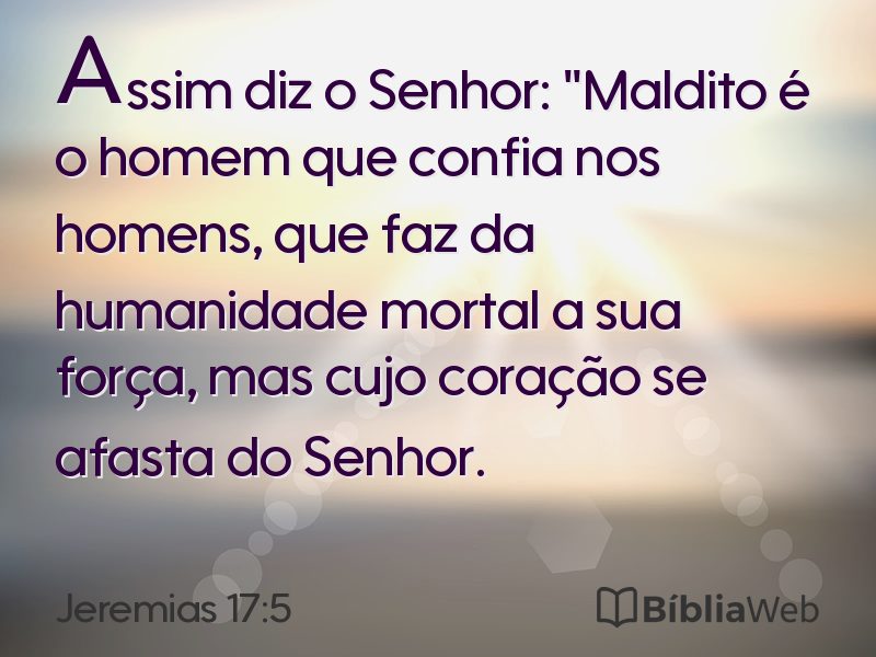 Jeremias 17:5 em imagem para compartilhar