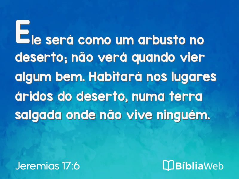 Jeremias 17:6 em imagem para compartilhar