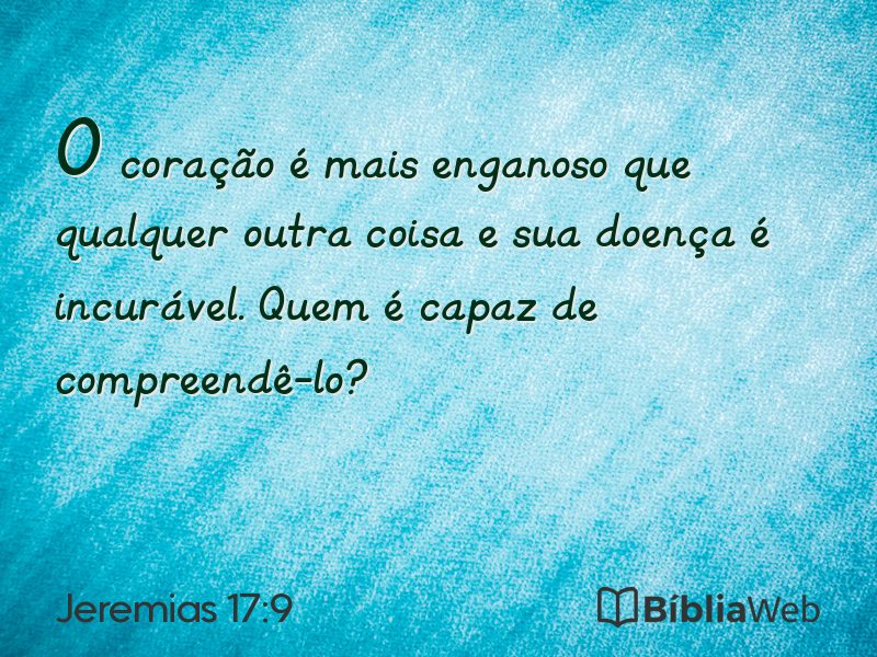 Jeremias 17:9 em imagem para compartilhar