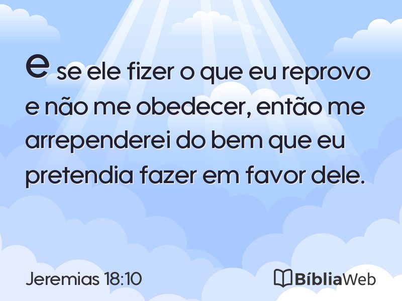 Jeremias 18:10 em imagem para compartilhar