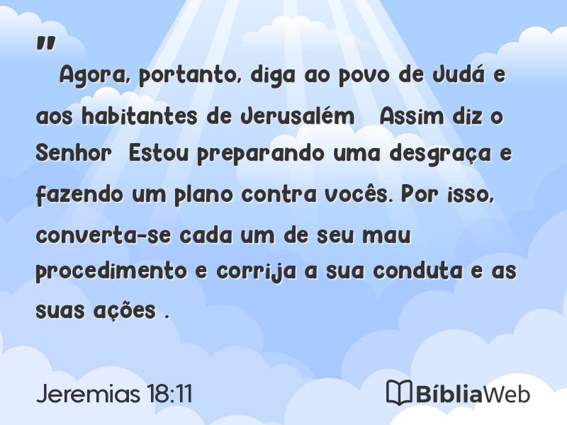 Jeremias 18:11 em imagem para compartilhar