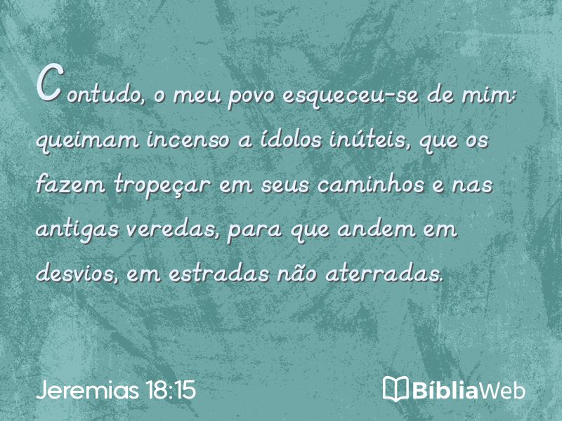 Jeremias 18:15 em imagem para compartilhar