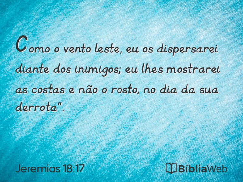 Jeremias 18:17 em imagem para compartilhar
