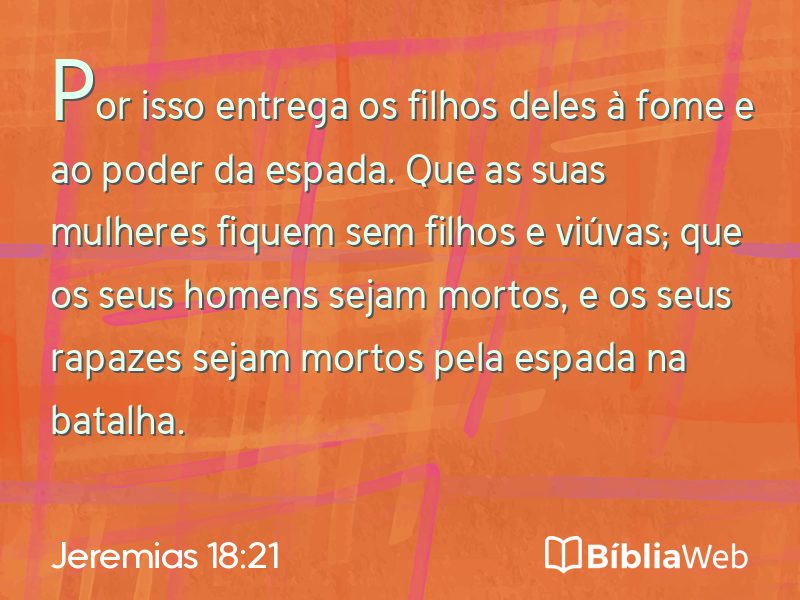 Jeremias 18:21 em imagem para compartilhar